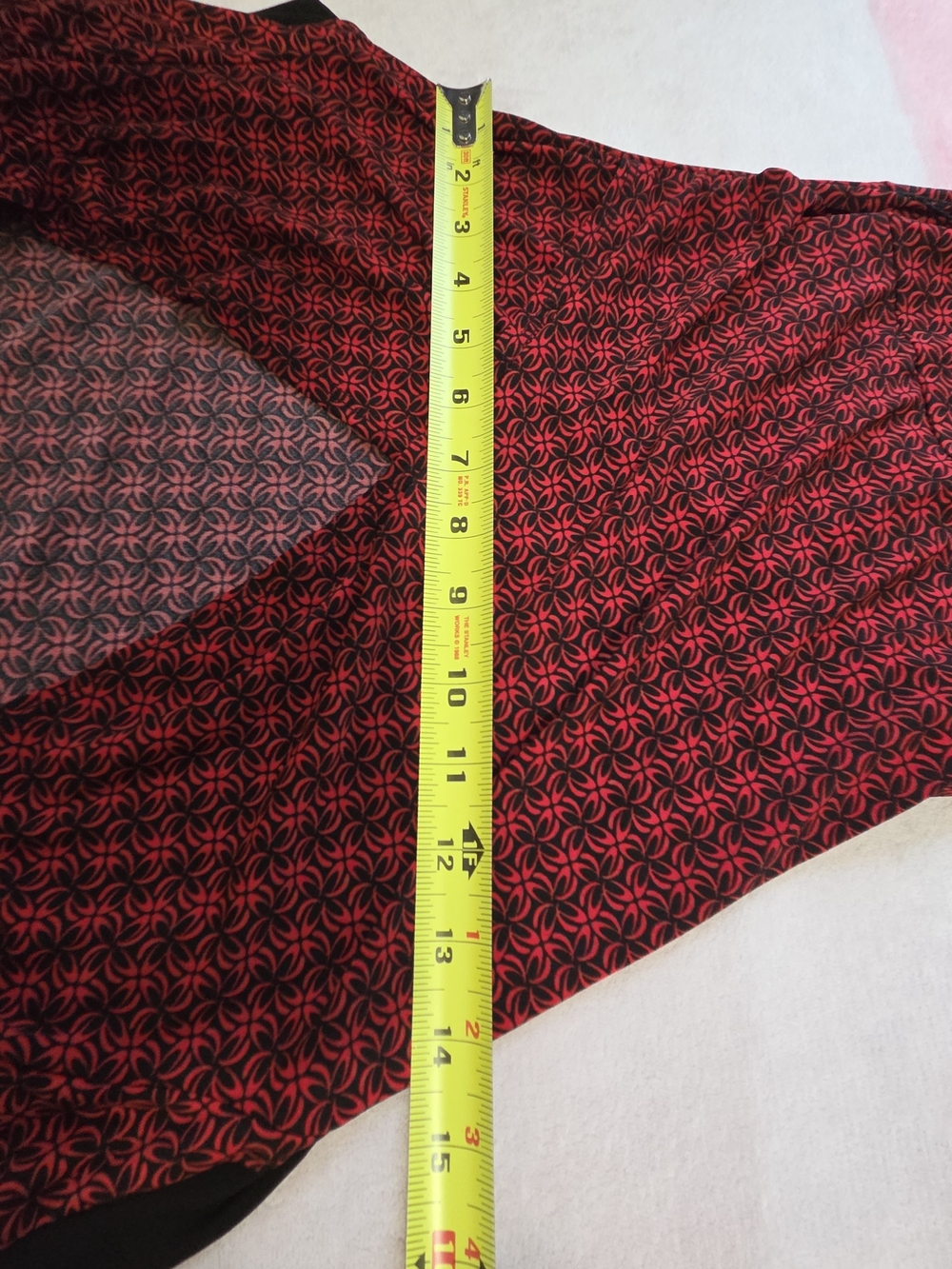 Wrap Midi Dress in Red & Black Houndstooth - Picture 4 of 6